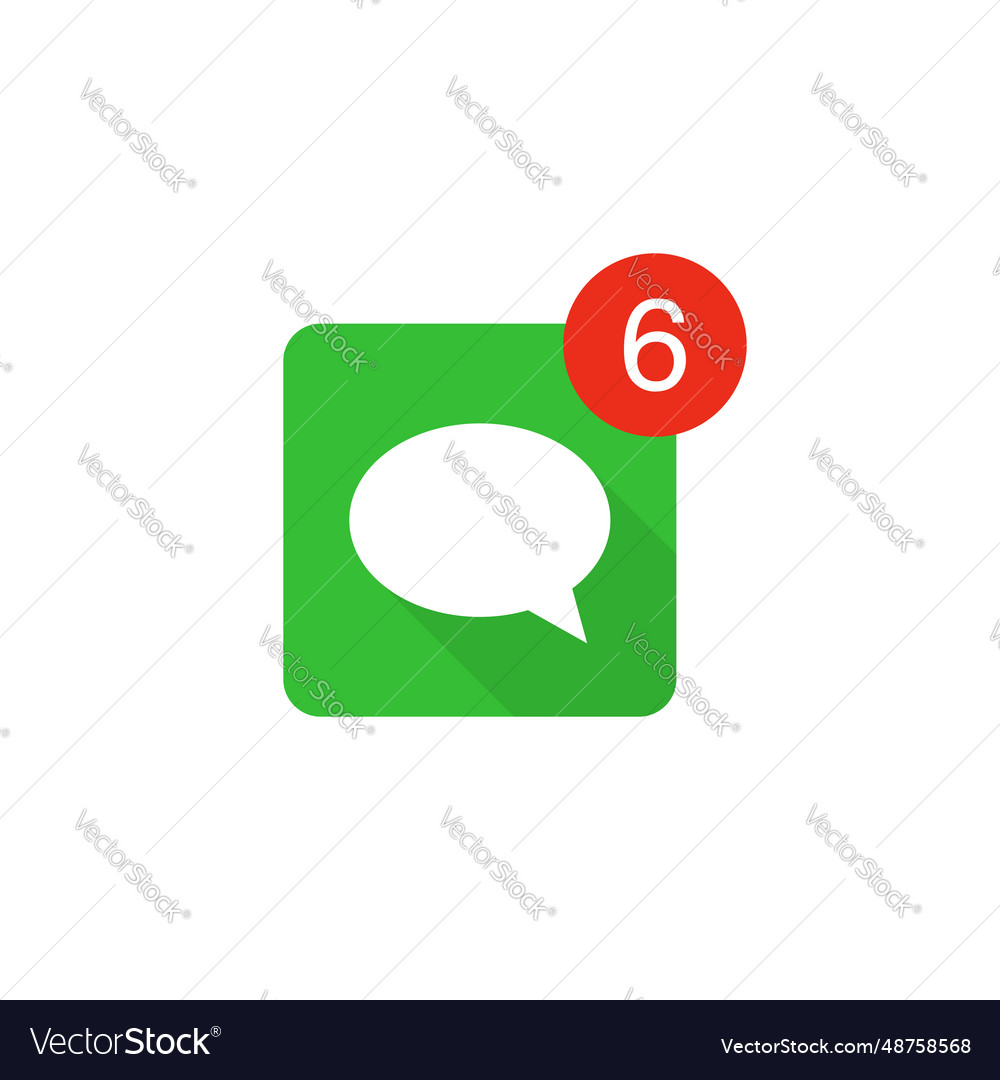 New message icon in flat style incoming inbox vector image New message icon in flat style incoming inbox