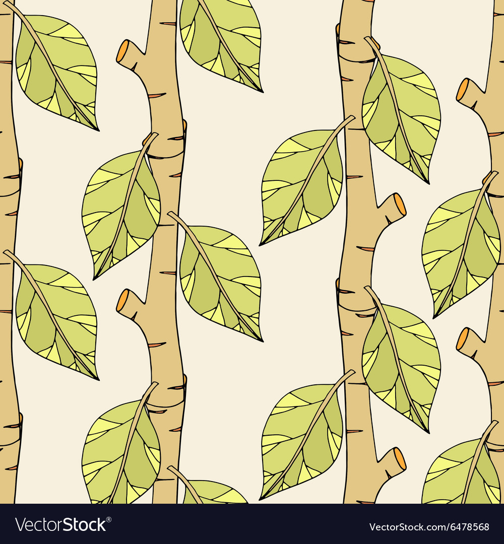 Seamless pattern with branches