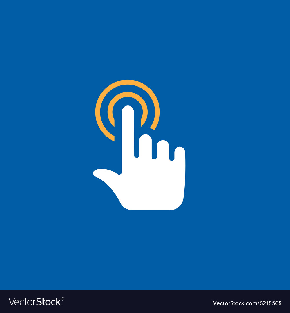 Touch icon Royalty Free Vector Image - VectorStock