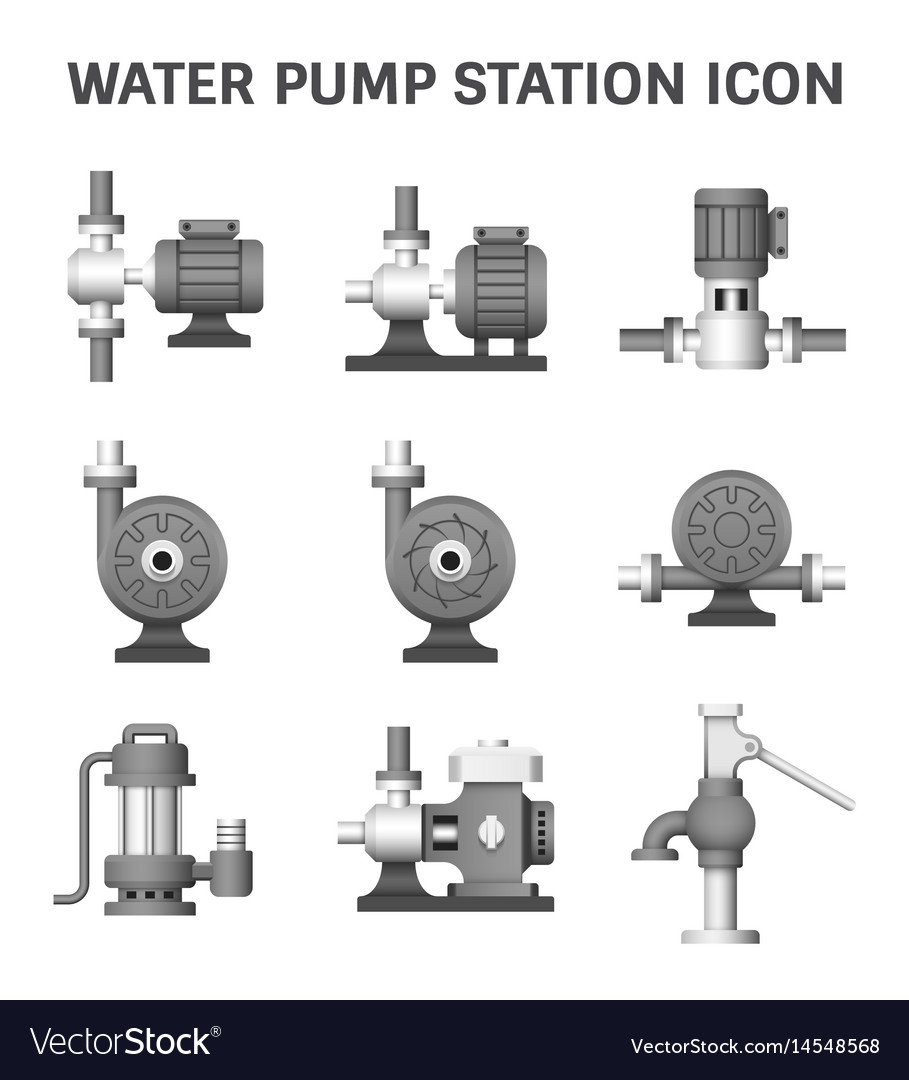 Water pump station Royalty Free Vector Image - VectorStock