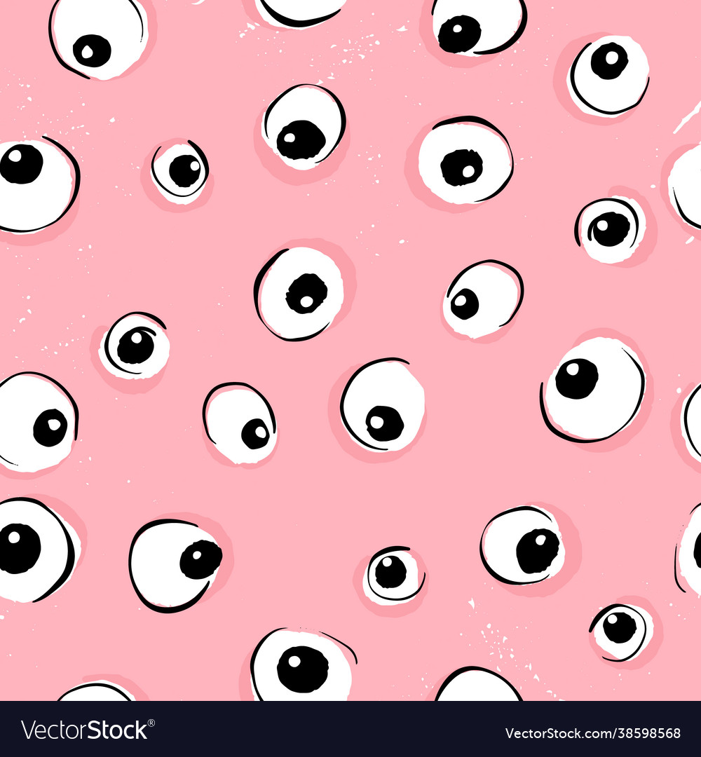 Zombie eyes halloween print spooky ghost Vector Image