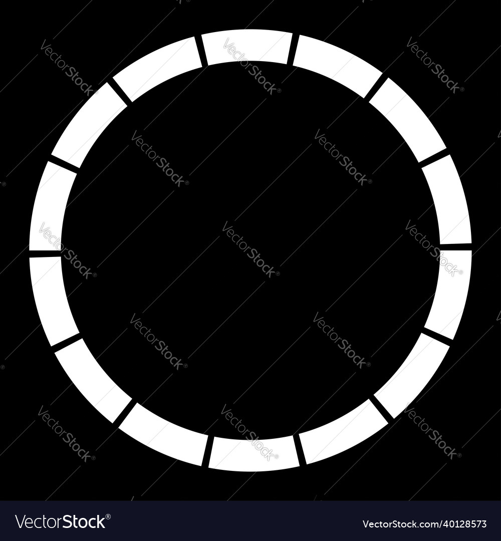 14 part section segmented circle abstract dashed vector image 14 part section segmented circle abstract dashed