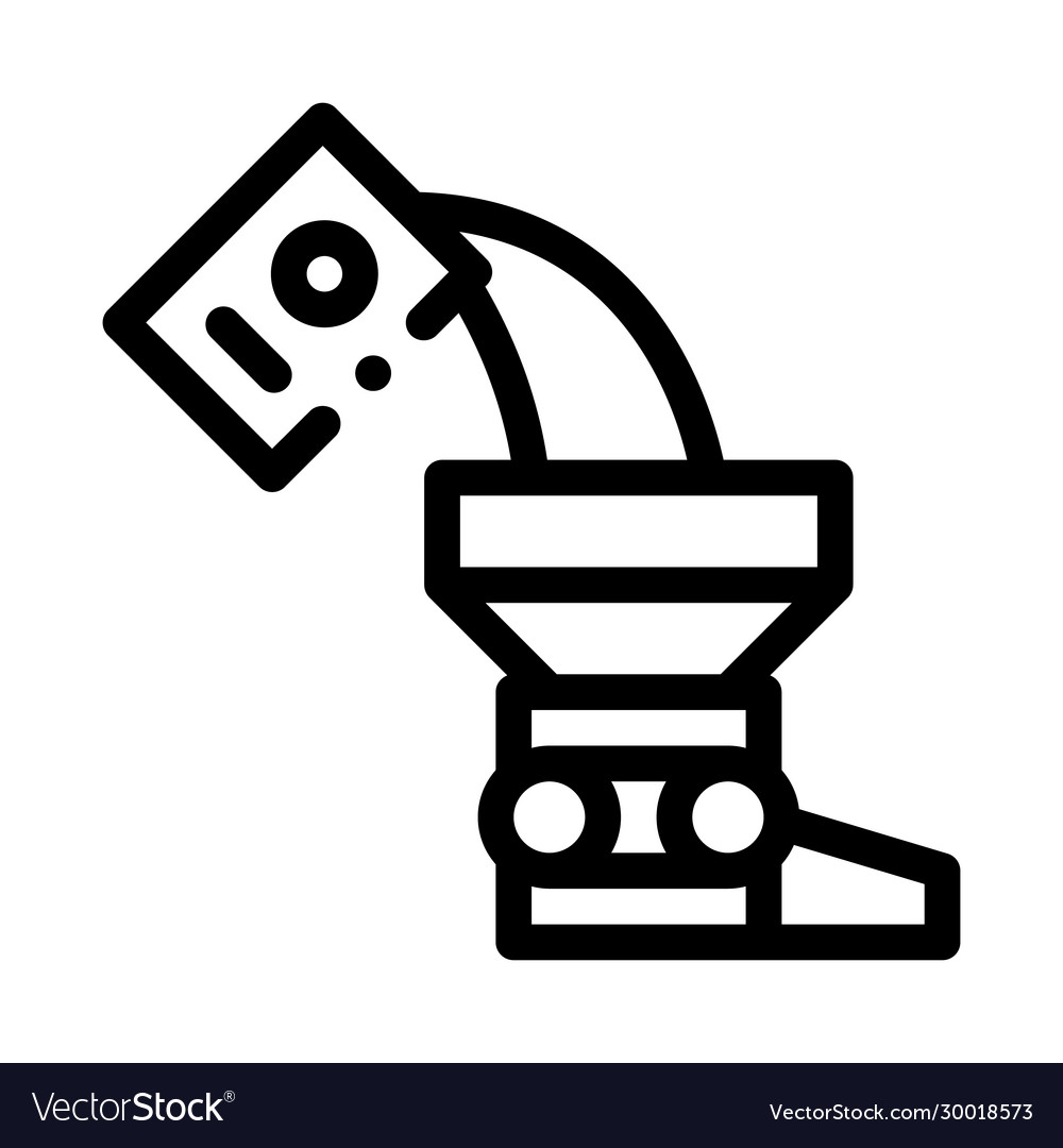 Adding ingredient icon outline vector image Adding ingredient icon outline