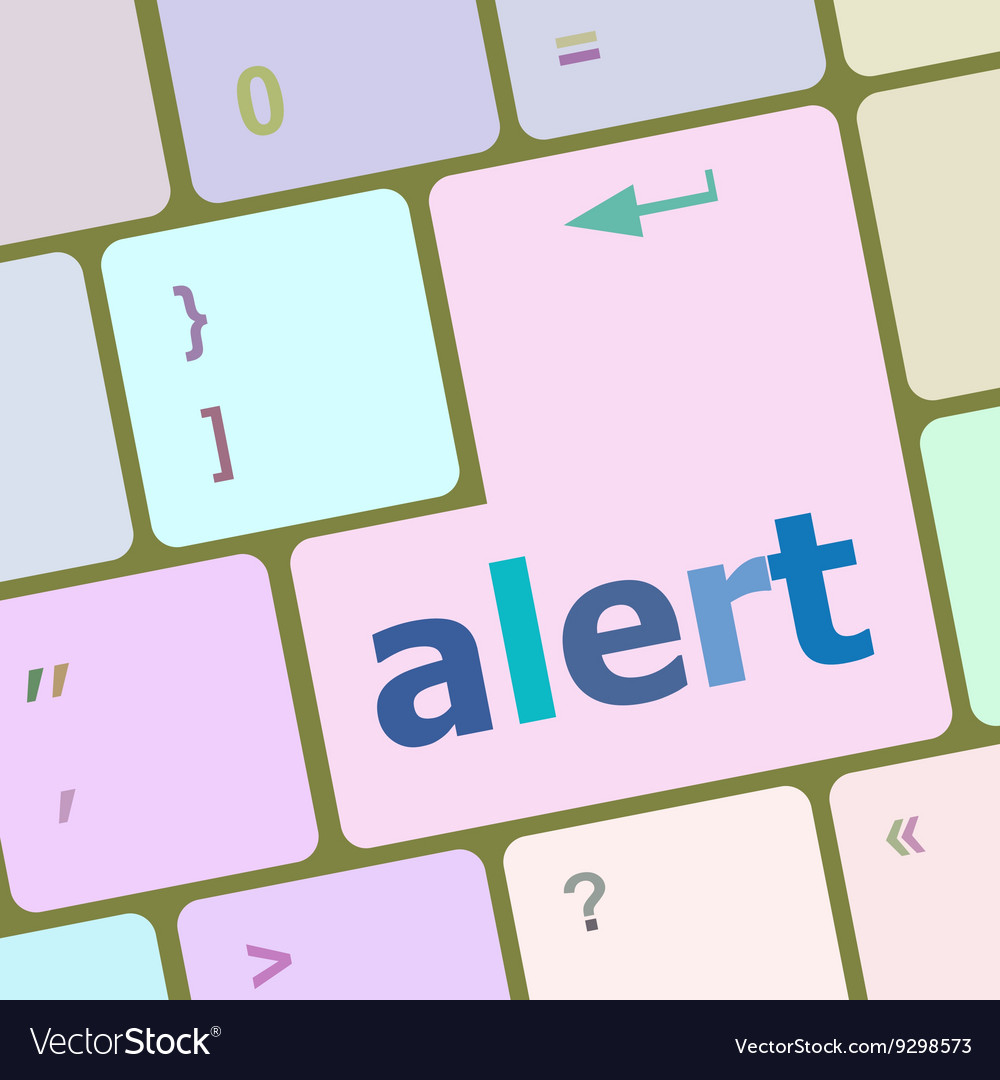 Alert button on the keyboard key