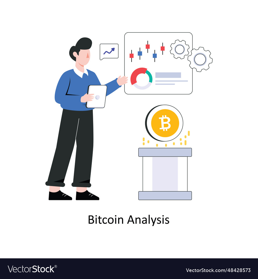 Bitcoin Analyse flaches Design