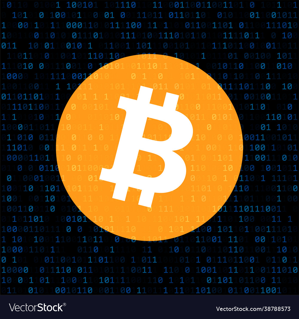 Bitcoin cryptocurrency abstract binary background