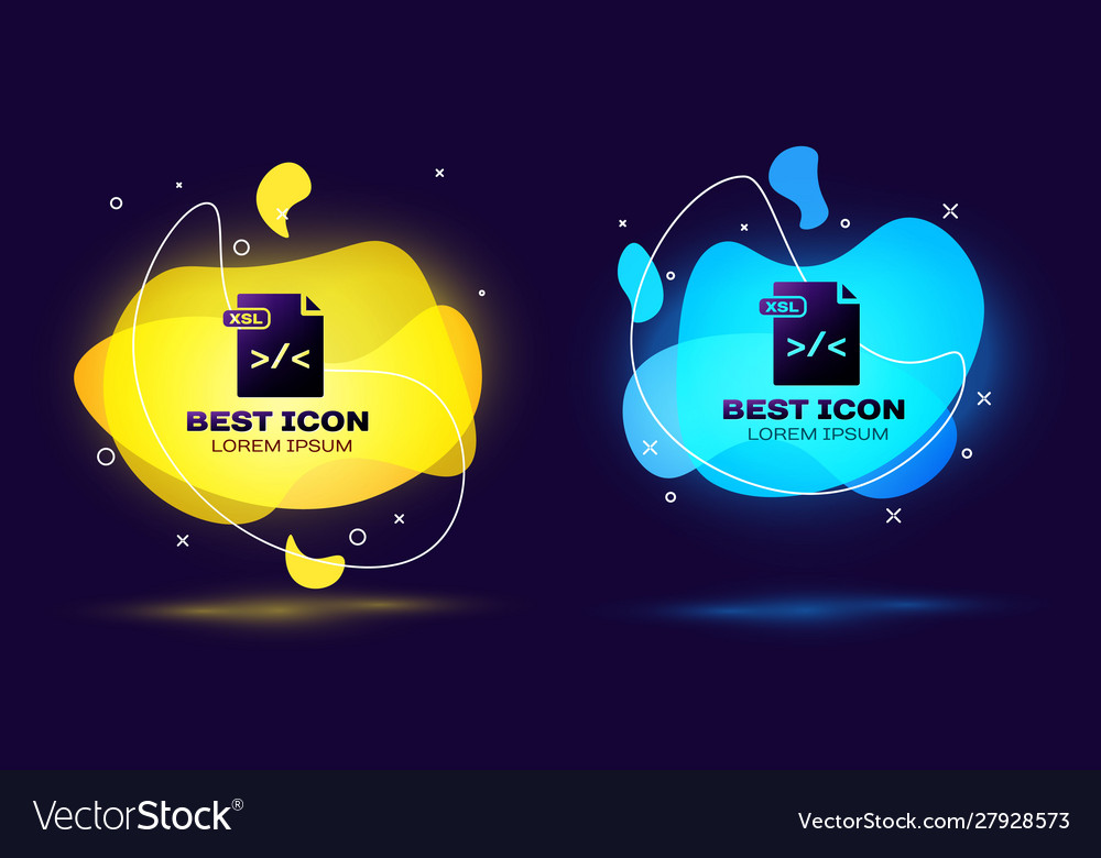 Black xsl file document download button icon vector image Black xsl file document download button icon