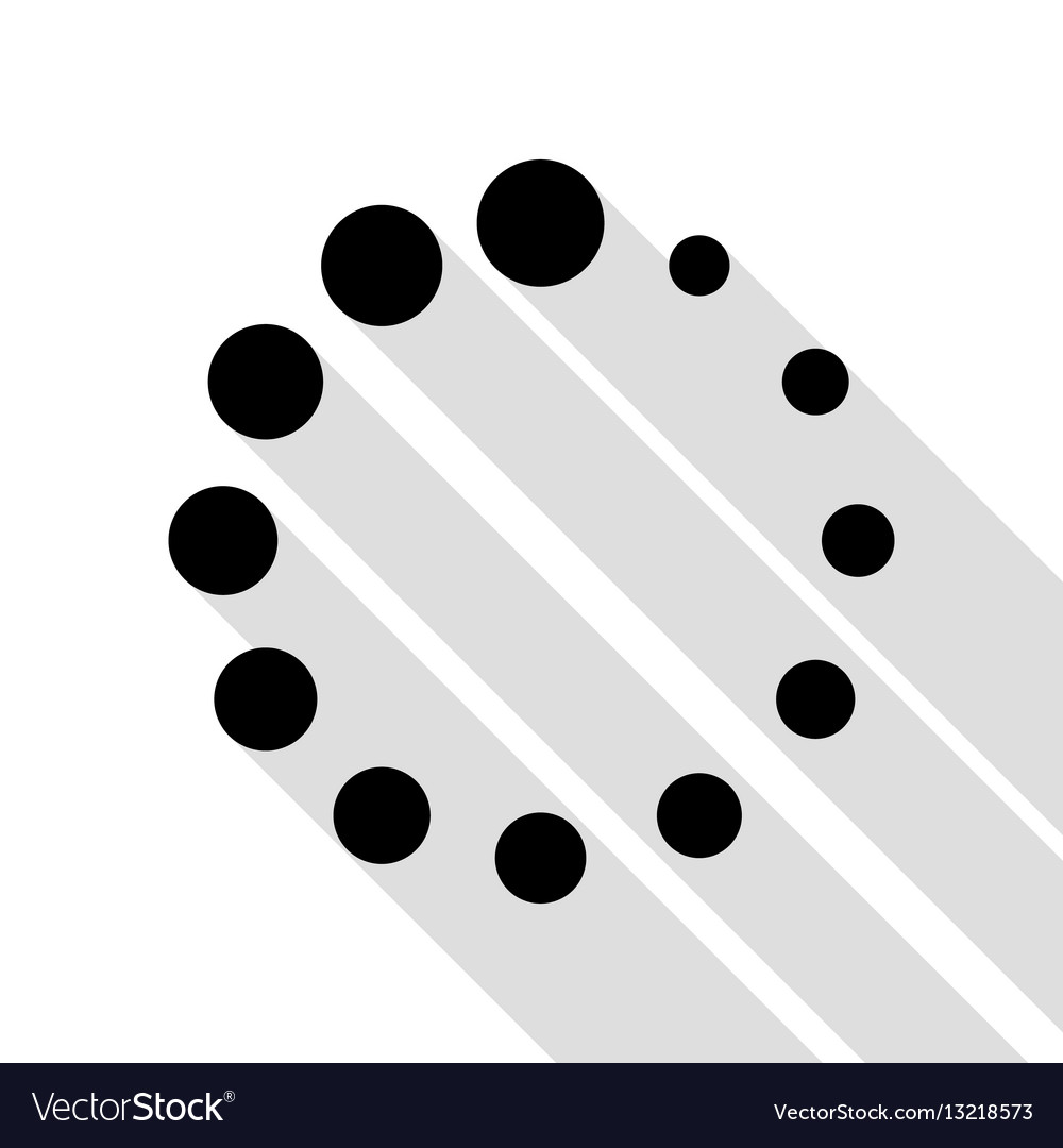 Circular loading sign black icon with flat style