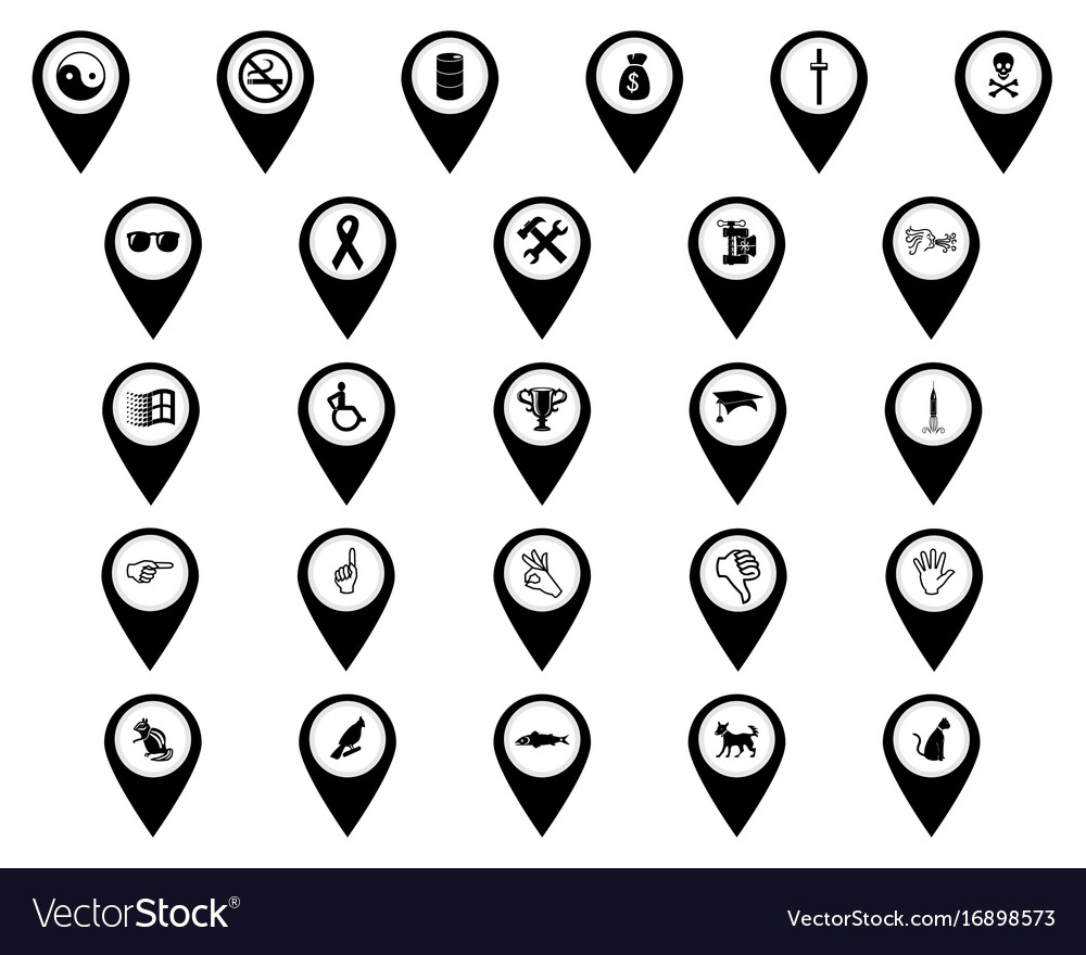 Different signs and buttons Royalty Free Vector Image