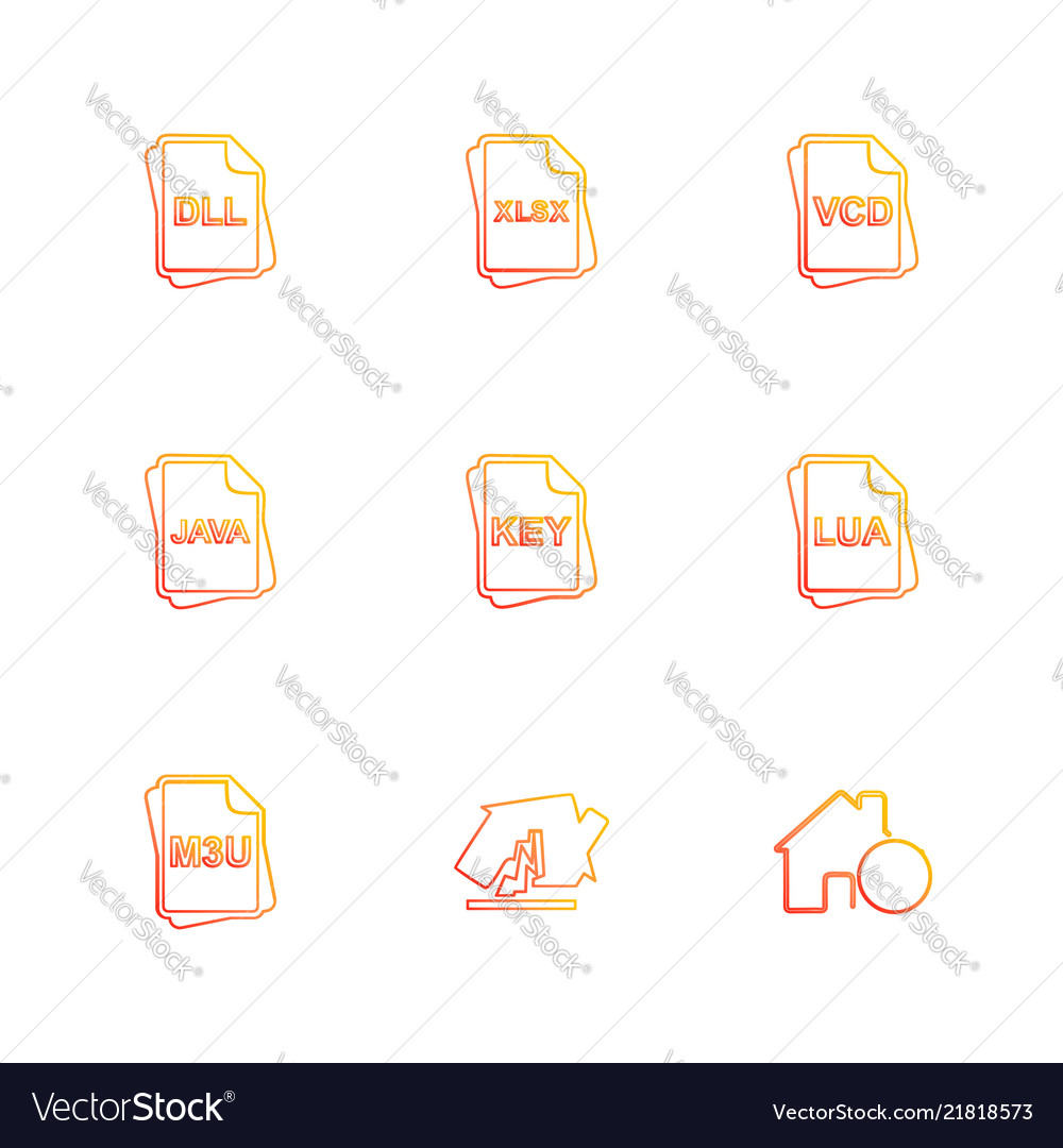 File type files documents eps icons set