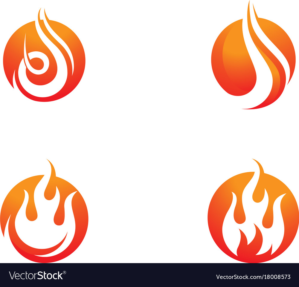 Fire flame logo template