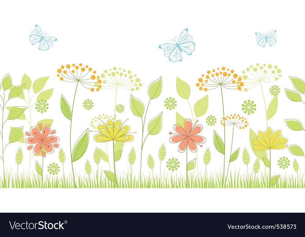 Floral seamless background Royalty Free Vector Image