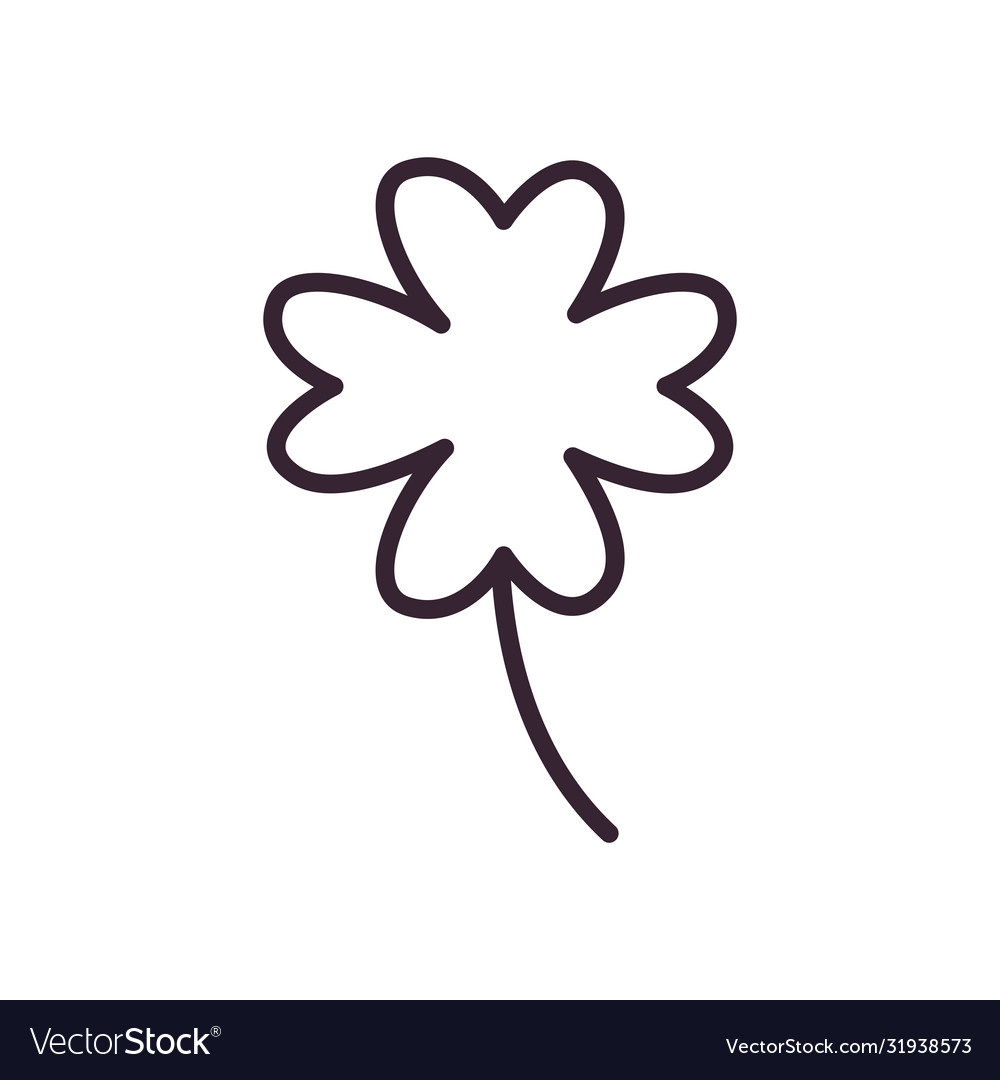 Isolated clover leaf line style icon design