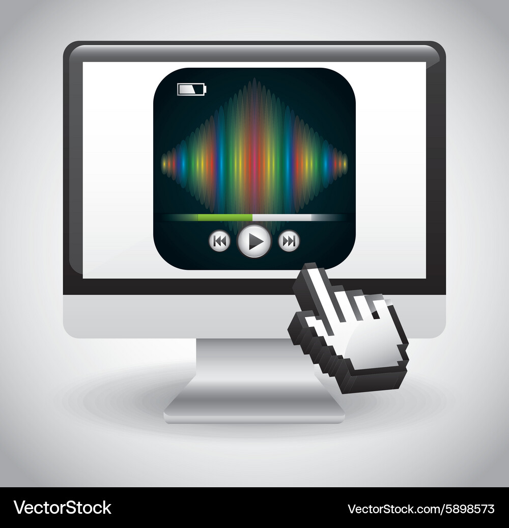 Media player Royalty Free Vector Image - VectorStock