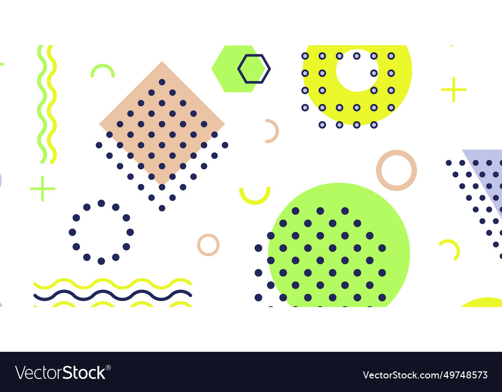 Modern abstract background with memphis elements Vector Image Modern abstract background with memphis elements
