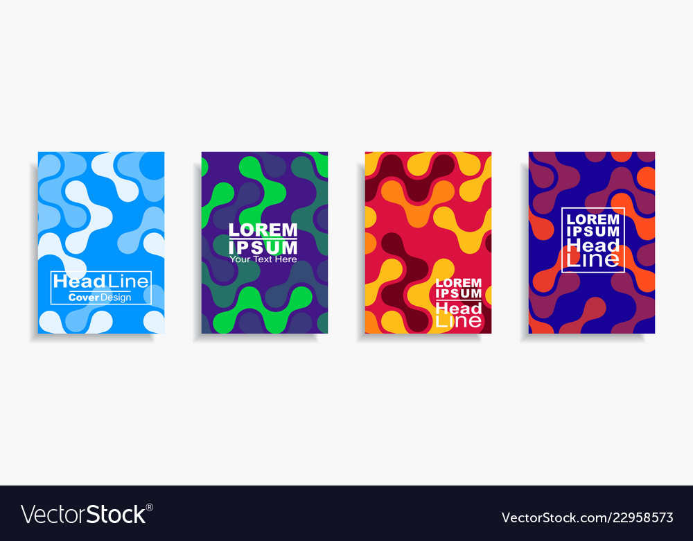 Modern abstract design covers set vector image Modern abstract design covers set