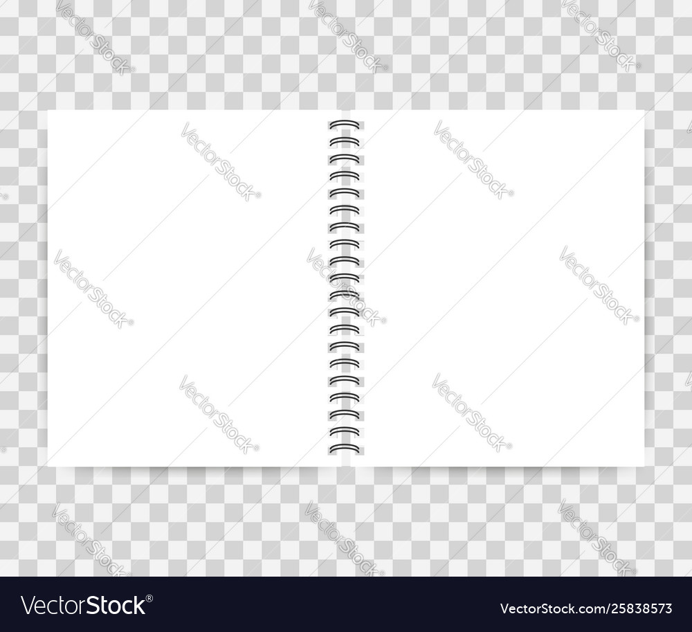 Notebook Mockup - White with Shadow
