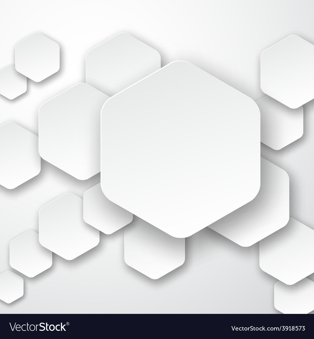 Paper white hexagonal notes