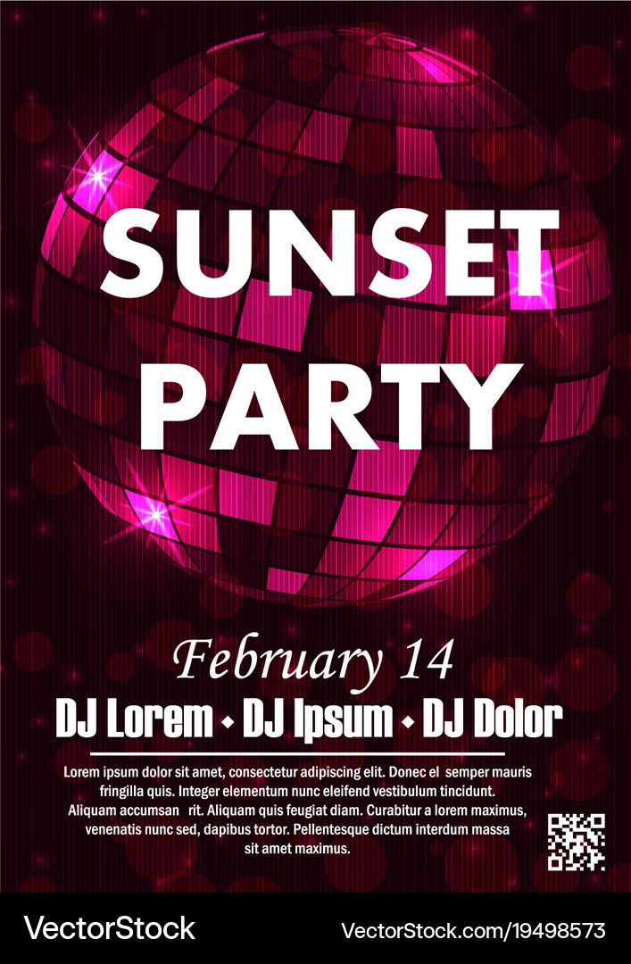 Party poster template Royalty Free Vector Image