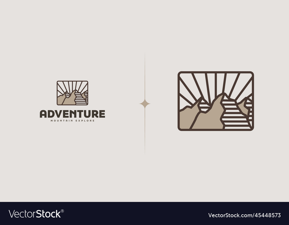 Rocky mountain mountain hilltop nature landscape Vector Image
