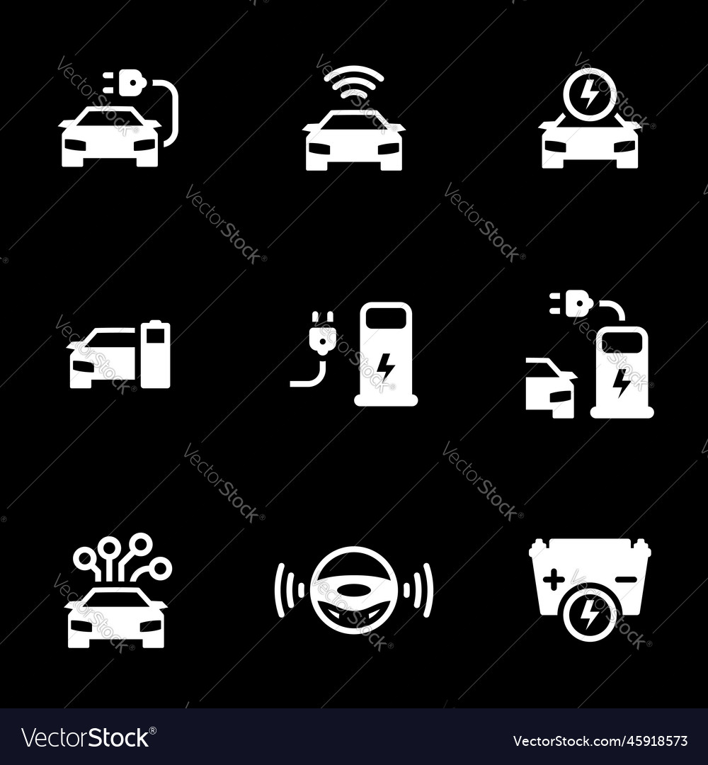 Set of simple icons on a theme driverless Vector Image Set of simple icons on a theme driverless