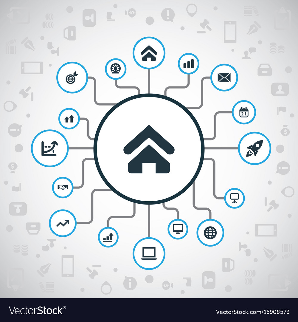 Set of simple teamwork icons