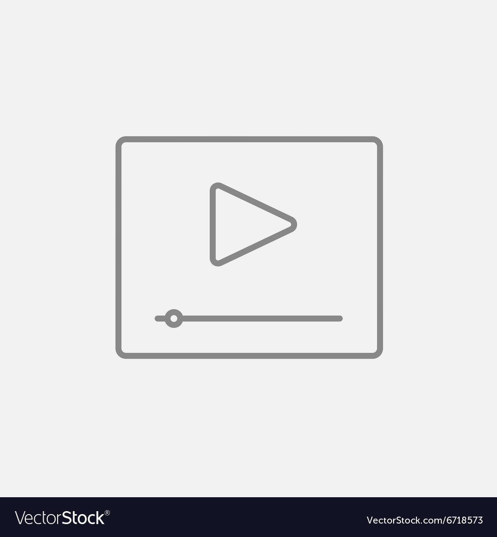 Video player line icon