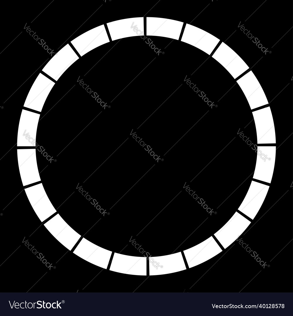 20 part section segmented circle abstract dashed vector image 20 part section segmented circle abstract dashed