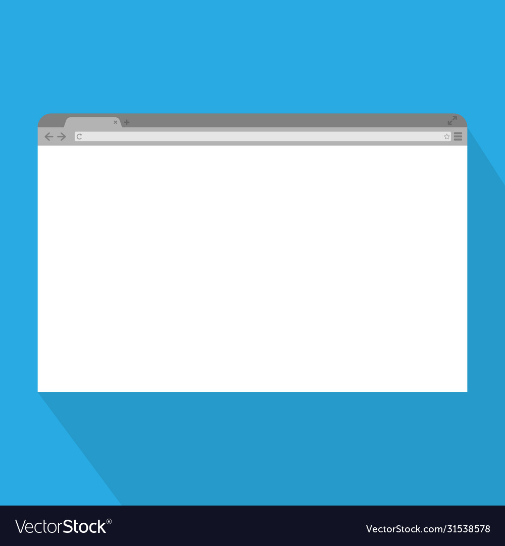 Browser window or web in flat vector image Browser window or web in flat