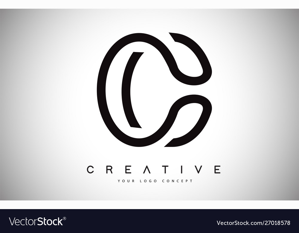 C letter logo monogram design creative Royalty Free Vector