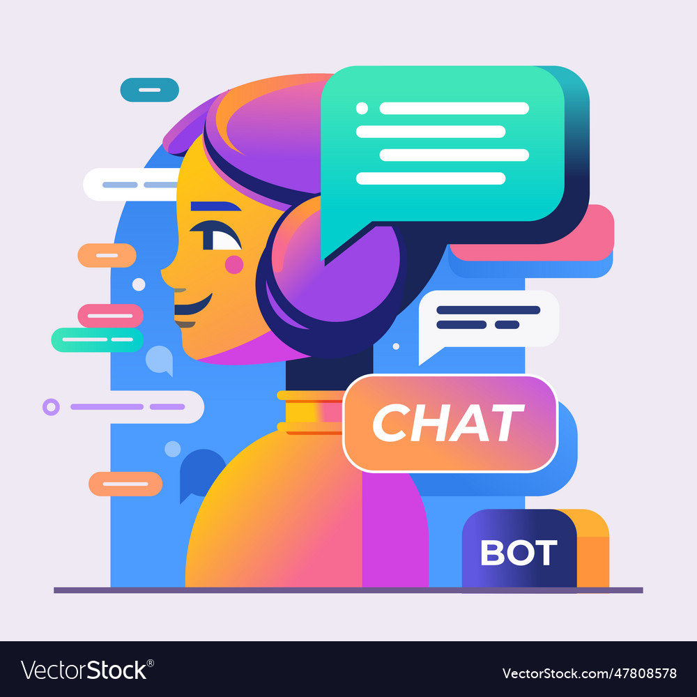 Chatbot Using And Chatting Artificial Royalty Free Vector 2538