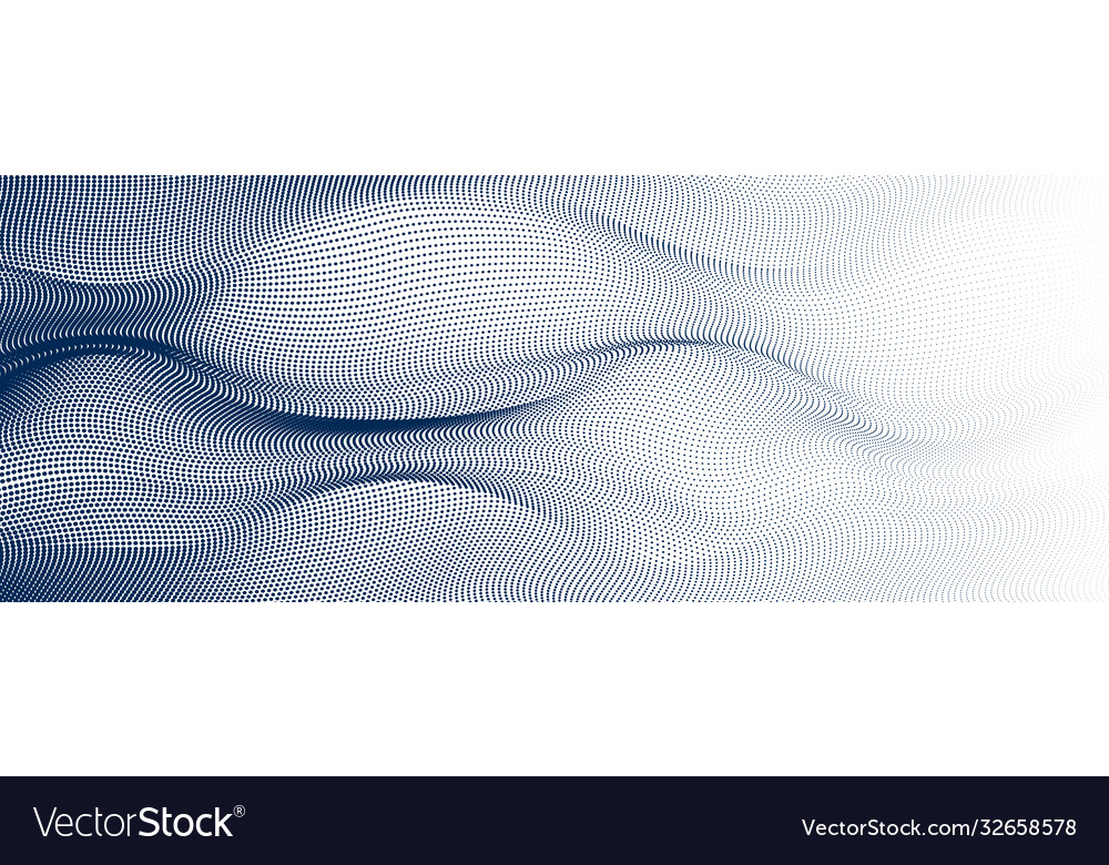 Dots mesh grid particles flow abstract background vector image Dots mesh grid particles flow abstract background