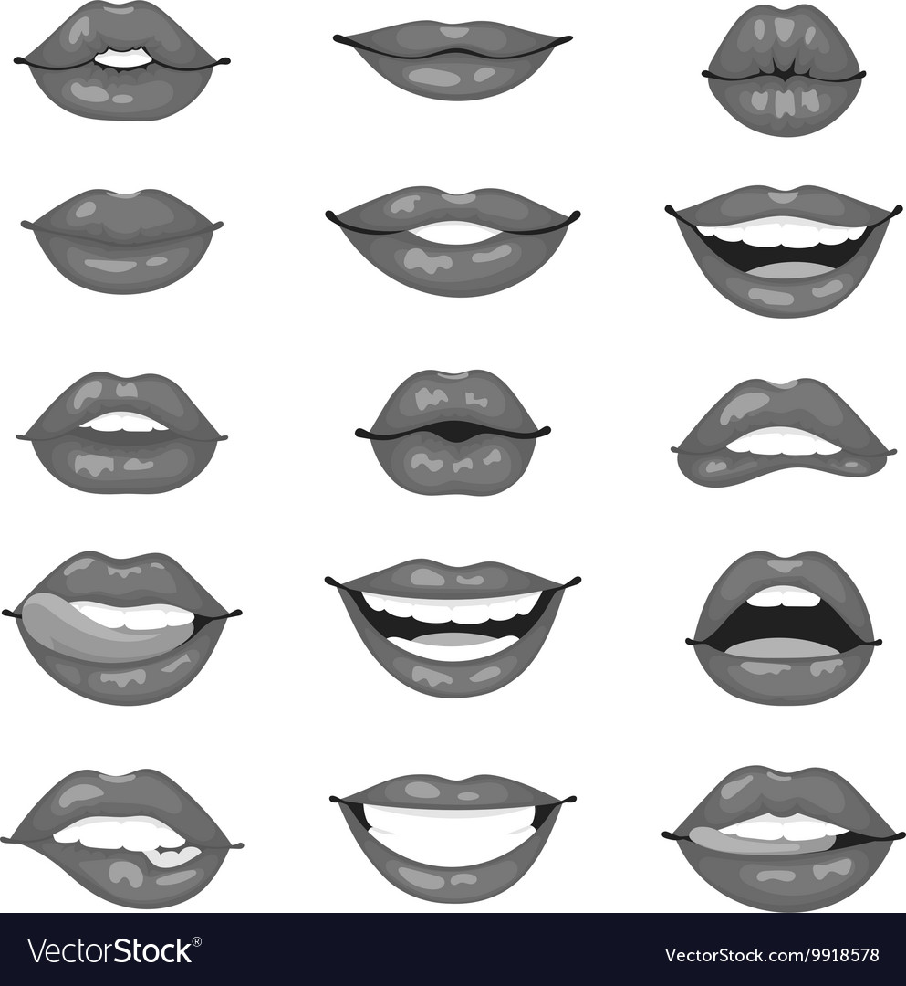 Female lips isolated Royalty Free Vector Image