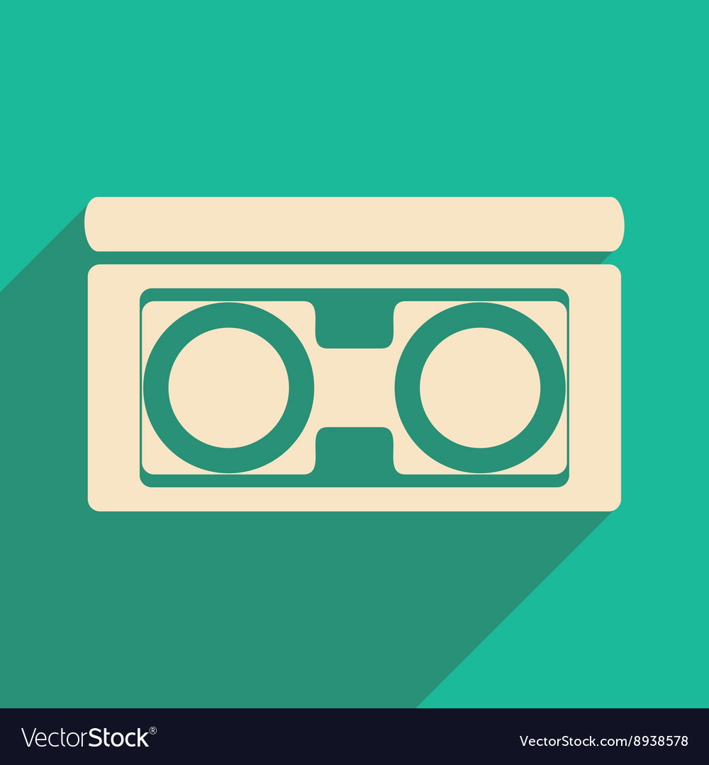 Flat with shadow icon and mobile application video