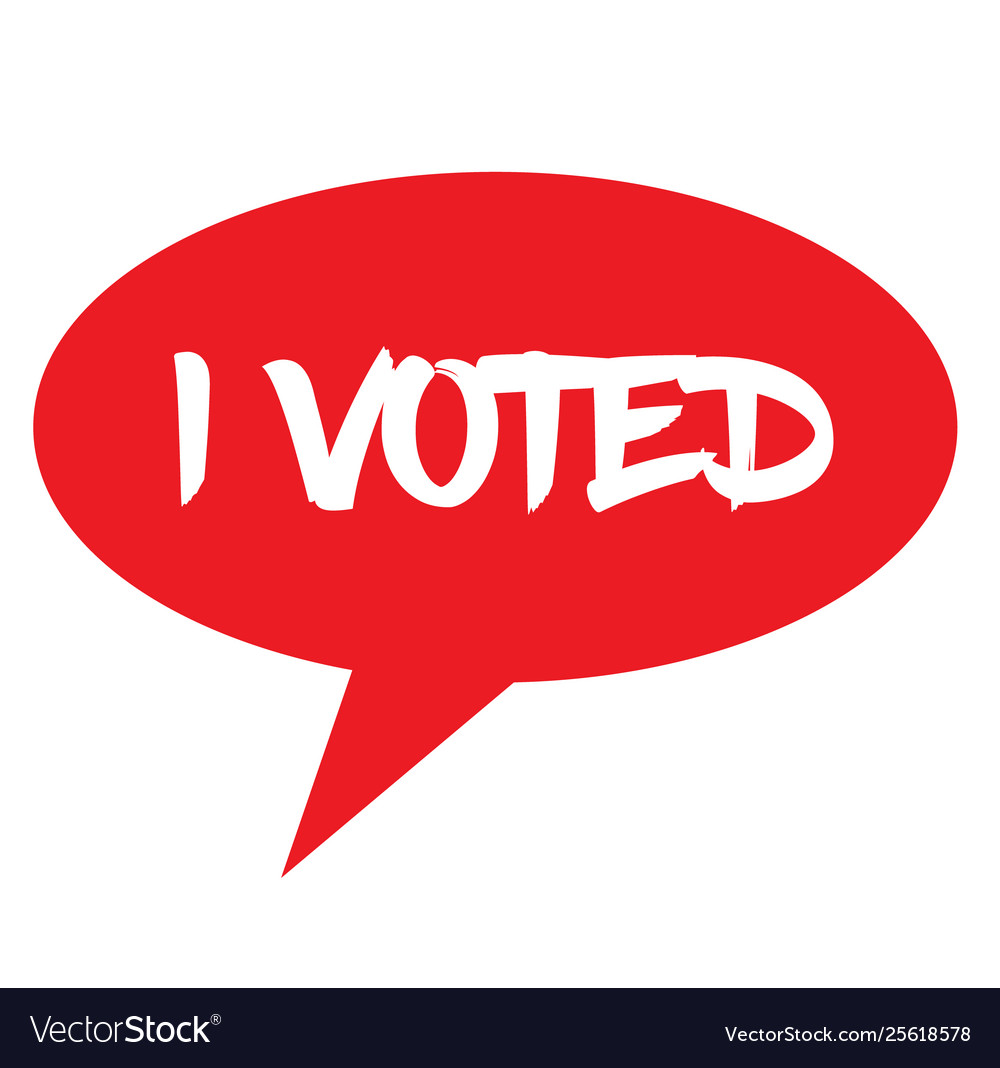 I voted stamp on white background Royalty Free Vector Image