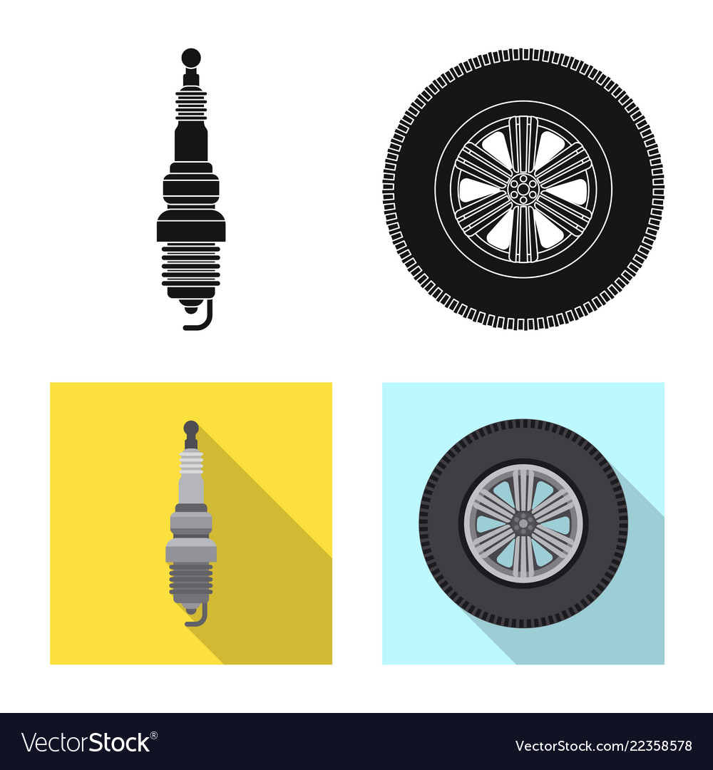 Isoliertes Objekt der Auto- und Teil-Icon-Sammlung vector image Isoliertes Objekt der Auto- und Teil-Icon-Sammlung