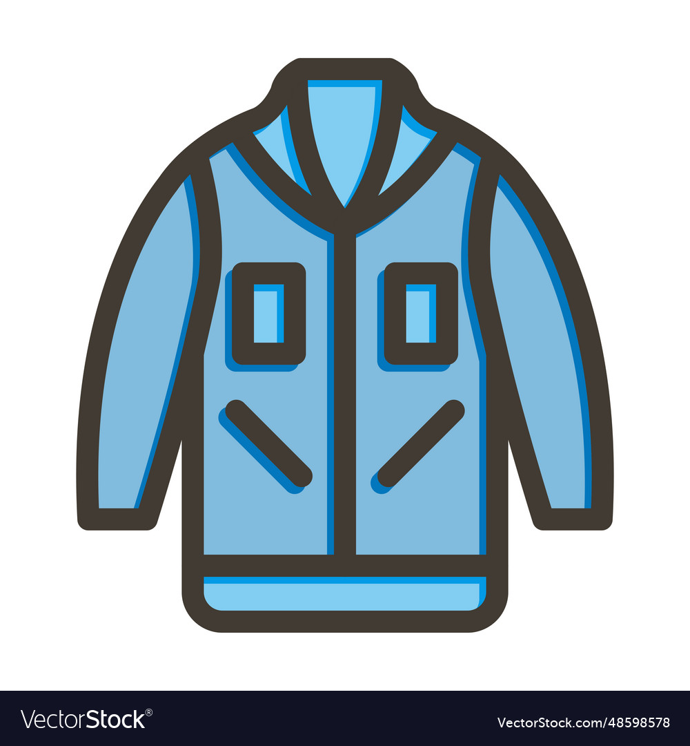 Jacket thick line filled colors for personal