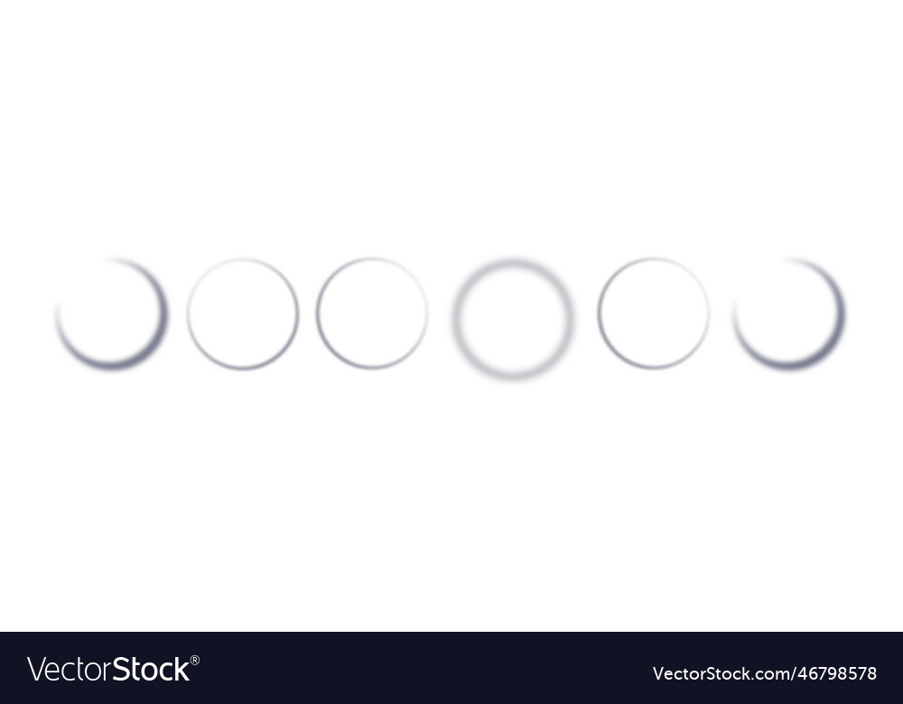 Realistic round shadow with soft edges gray