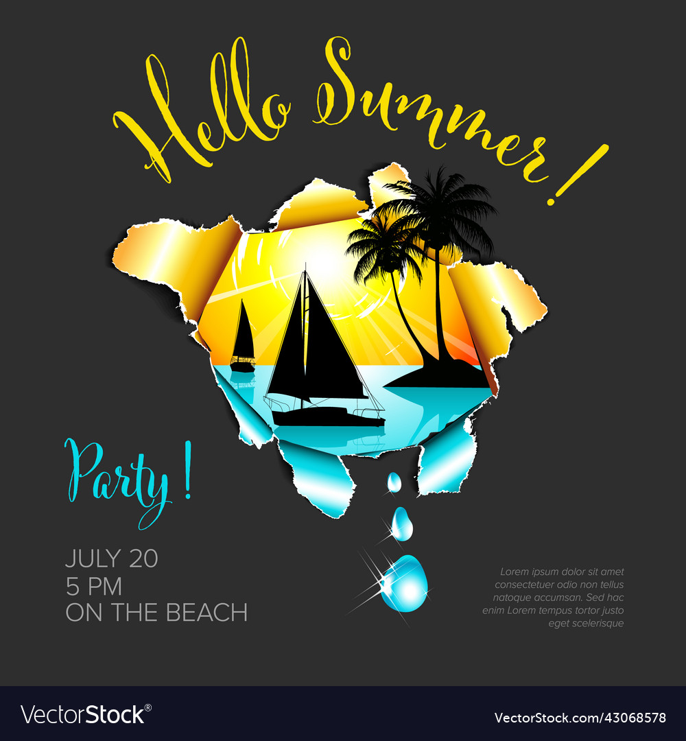 Summerdark Party Banner Header Poster Vorlage