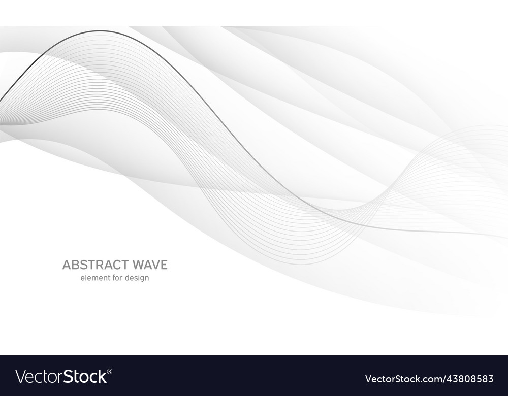 Abstract white background with smooth gray lines vector image Abstract white background with smooth gray lines