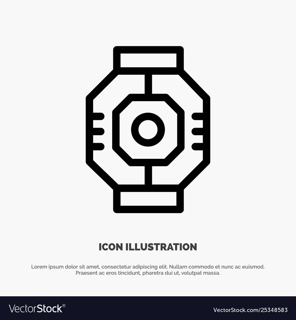 Airlock capsule component module pod line icon Vector Image Airlock capsule component module pod line icon