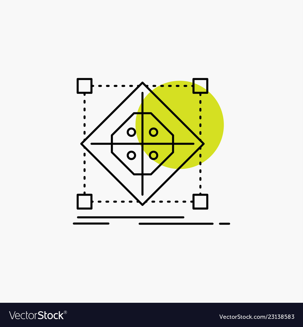 Architecture cluster grid model preparation line vector image Architecture cluster grid model preparation line