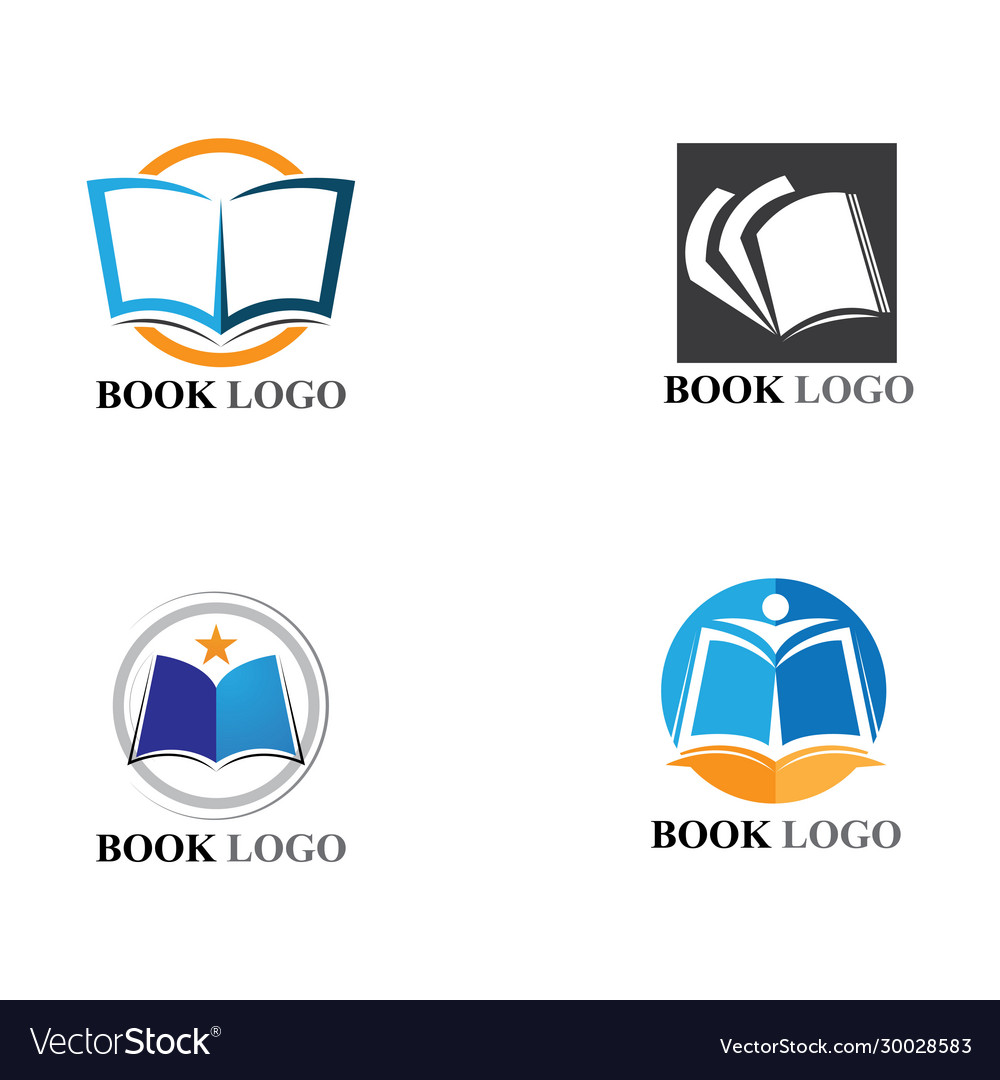 Book education logo template Royalty Free Vector Image