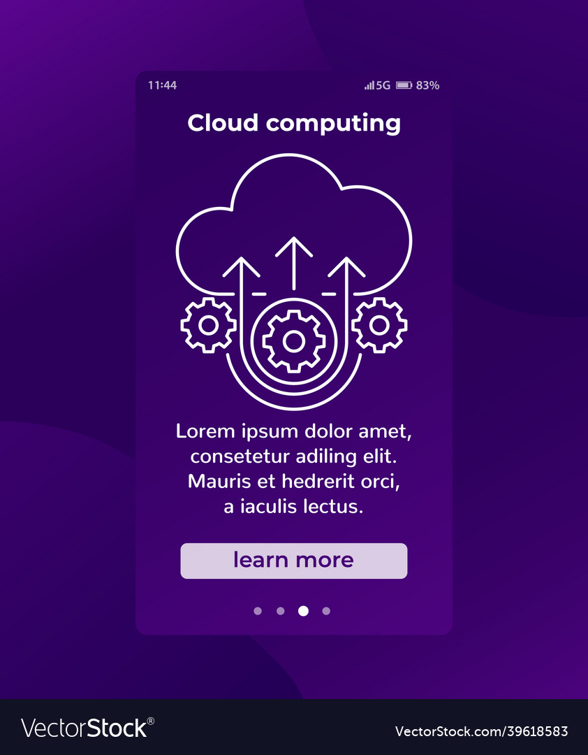 Cloud computing mobile banner design