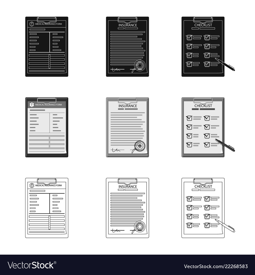 Design of form and document sign Vector Image Design of form and document sign