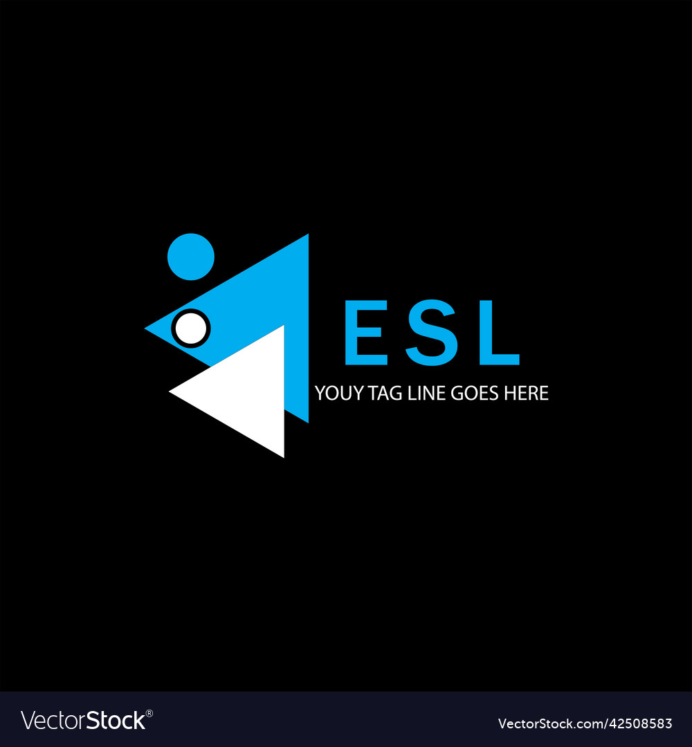 Esl letter logo creative design with graphic