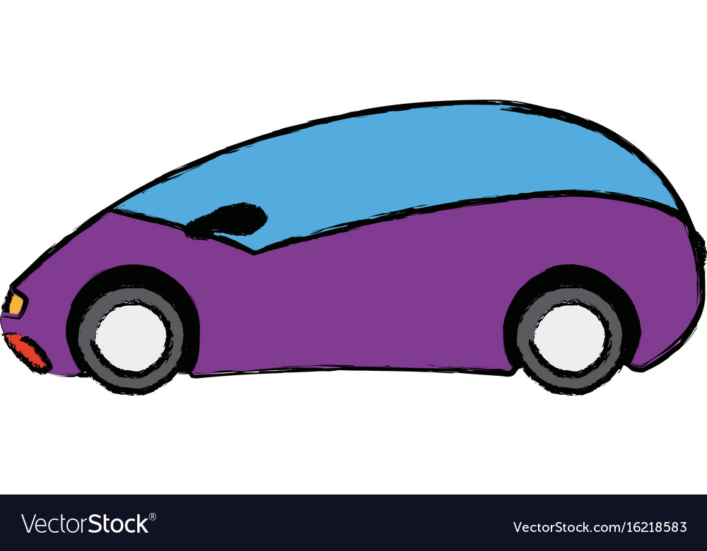 Futuristic car vehicle smart autonomous side view