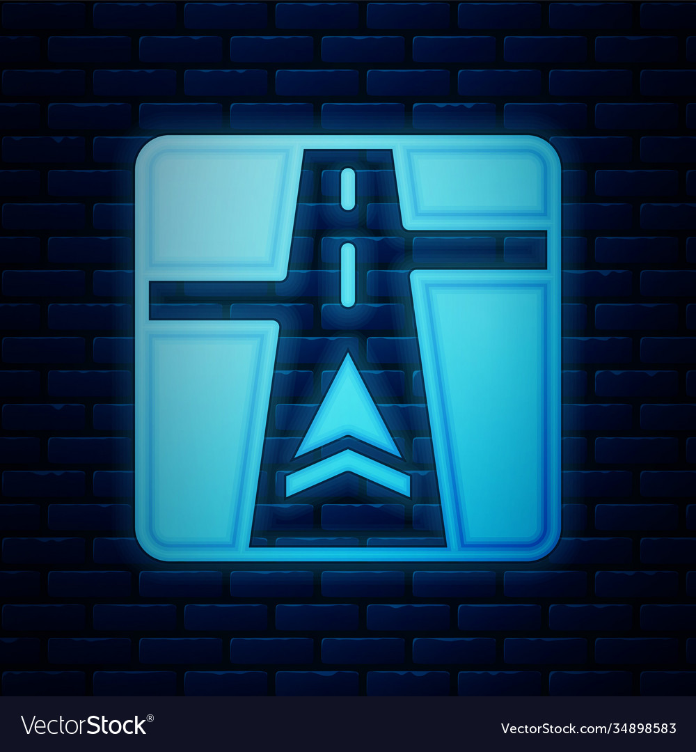 Glowing neon gps device with map icon isolated vector image Glowing neon gps device with map icon isolated