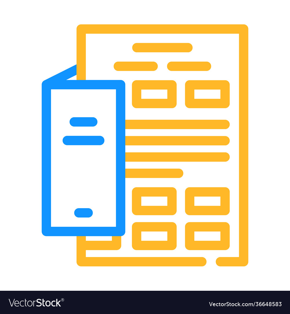 Insert booklet color icon line