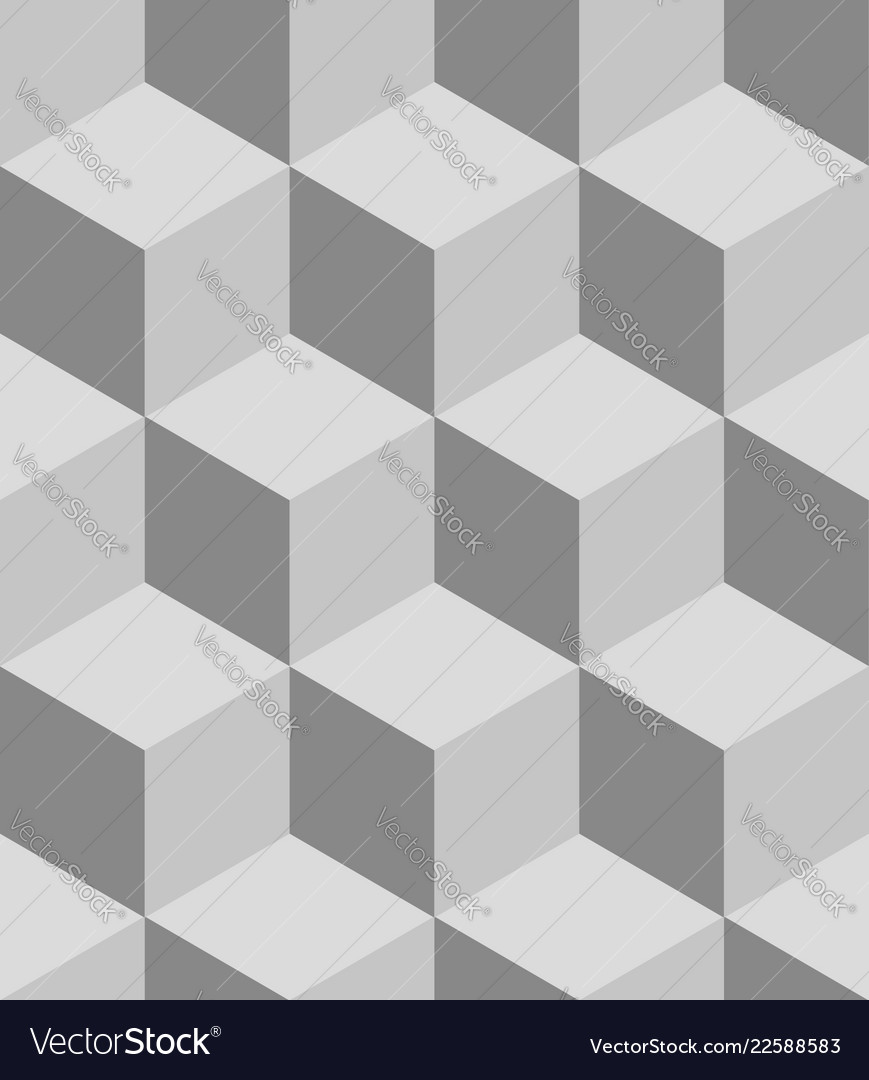 Isometric cubes seamlessly repeatable pattern 3d vector image Isometric cubes seamlessly repeatable pattern 3d
